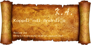 Koppándi András névjegykártya